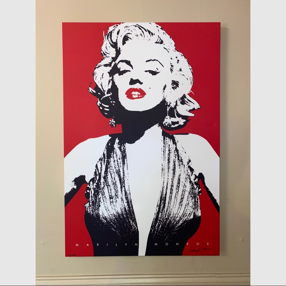 Marilyn Monroe Red Lipstick Canvas Oil Painting
